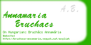 annamaria bruchacs business card