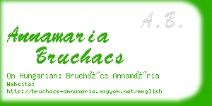 annamaria bruchacs business card